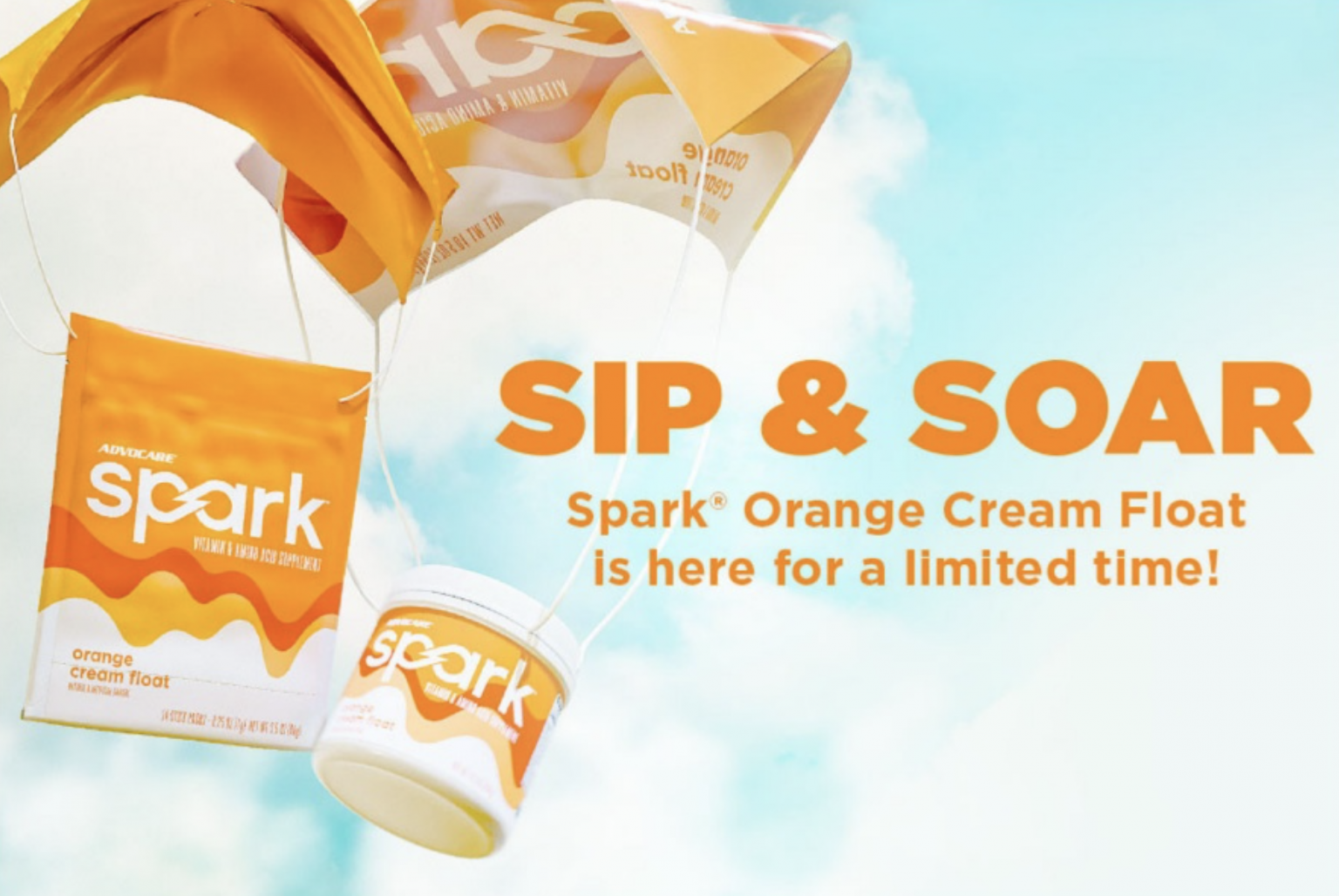 Spark Orange Cream Float Shareables AdvoCare Connect